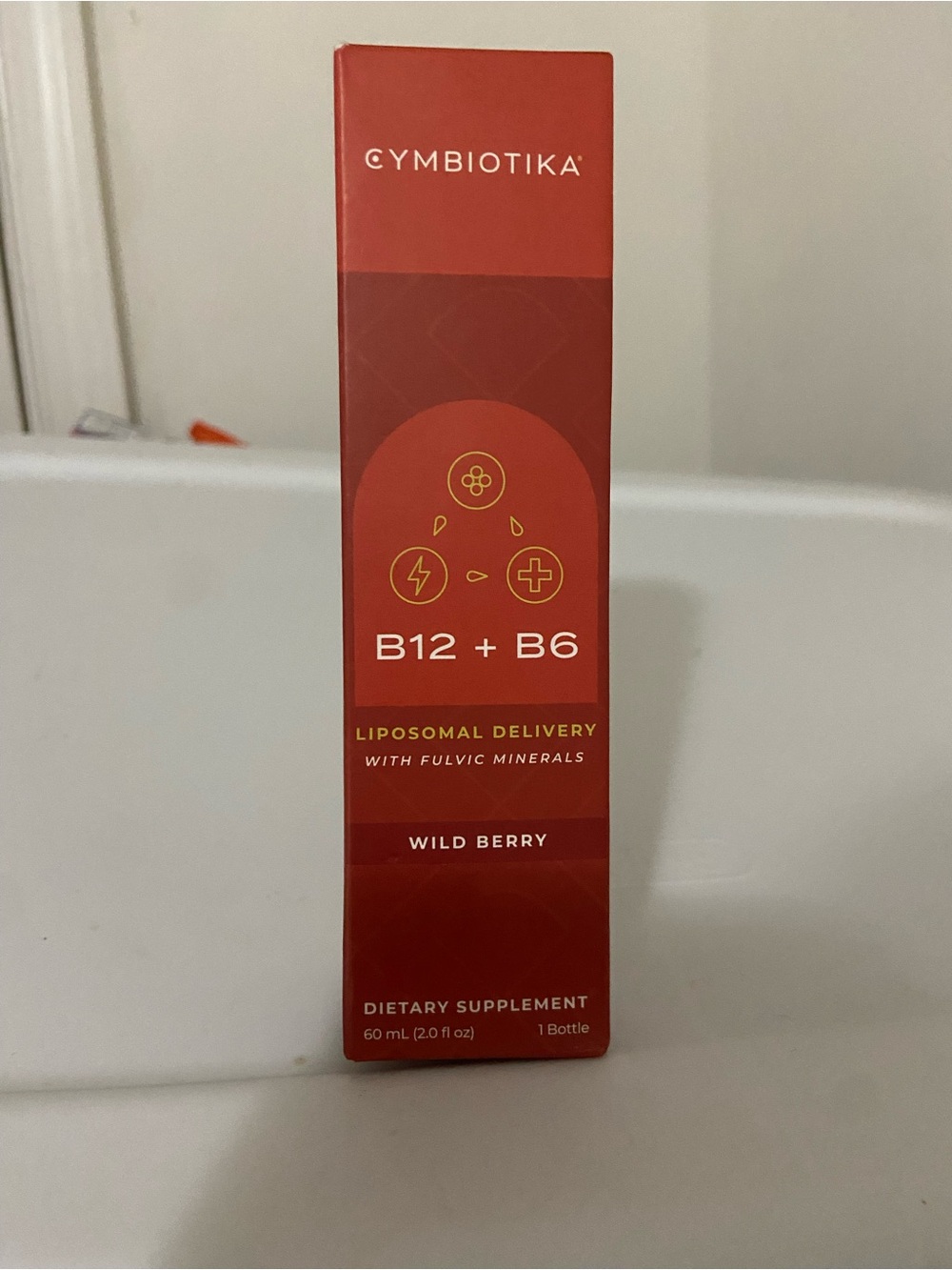 CYMBIOTIKA Vitamin B12 + B6 Liposomal Delivery Wild Berry, 60 mL Liquid